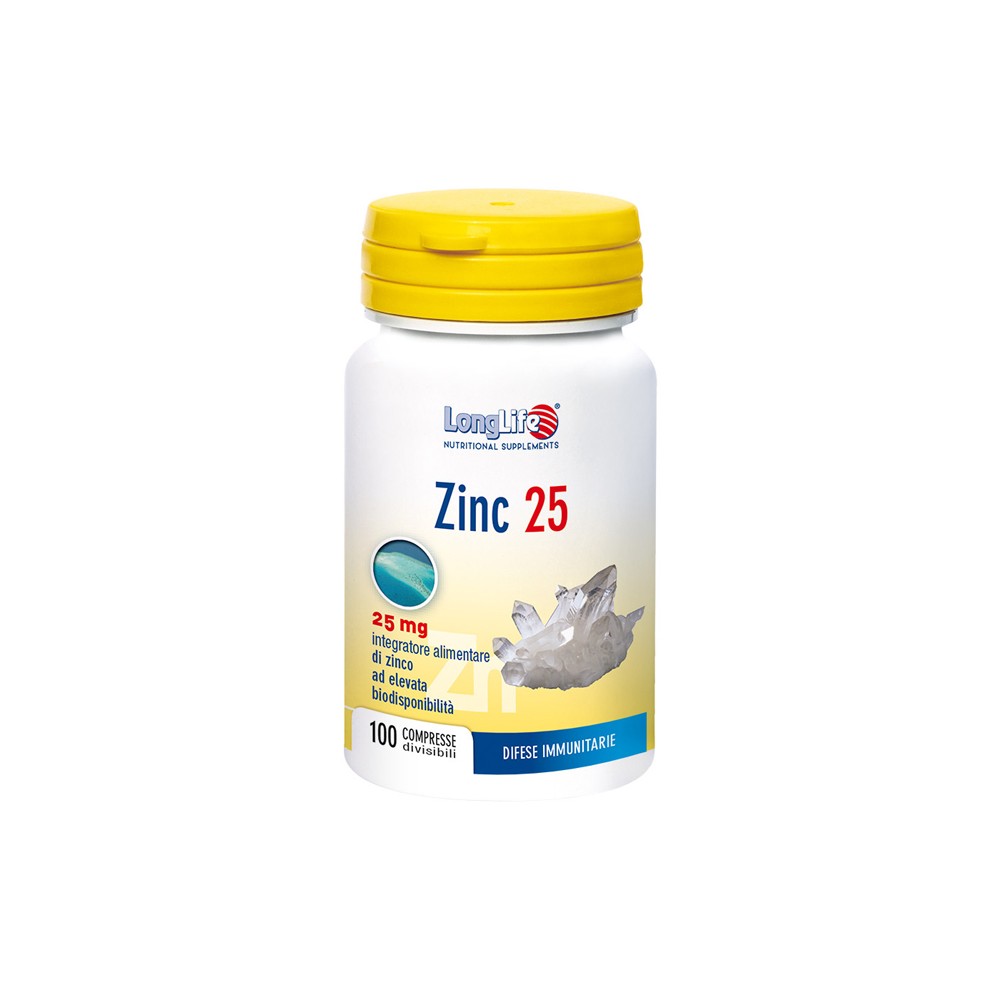 LONGLIFE ZINC 25MG 100CPR
