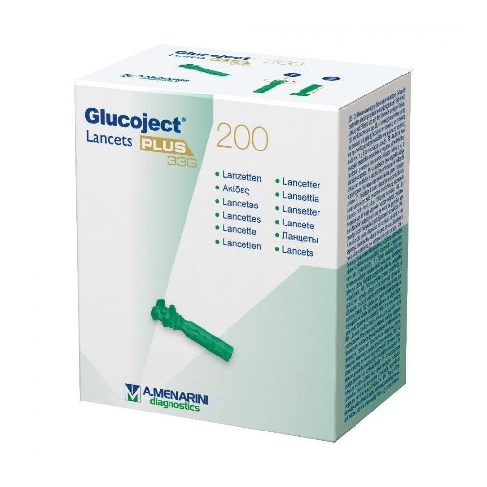 GLUCOJECT LANCETS PLUS G33 200