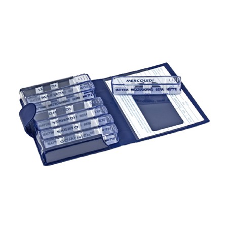 PORTAPILLOLE SETT MEDIDOS BLU