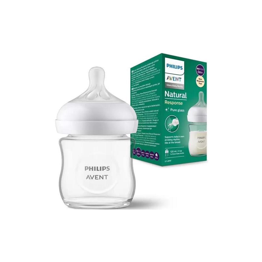 AVENT BIB NAT 3,0 VETRO 125ML