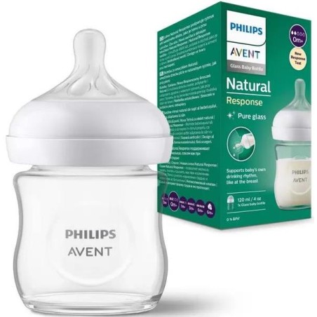 AVENT BIB NAT 3,0 VETRO 125ML