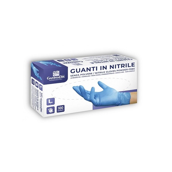 GUANTI NITRILE S/POLV M 100PZ