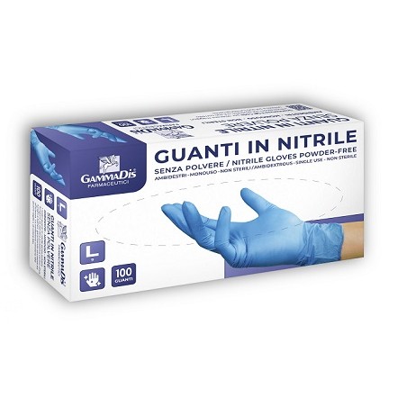 GUANTI NITRILE S/POLV M 100PZ