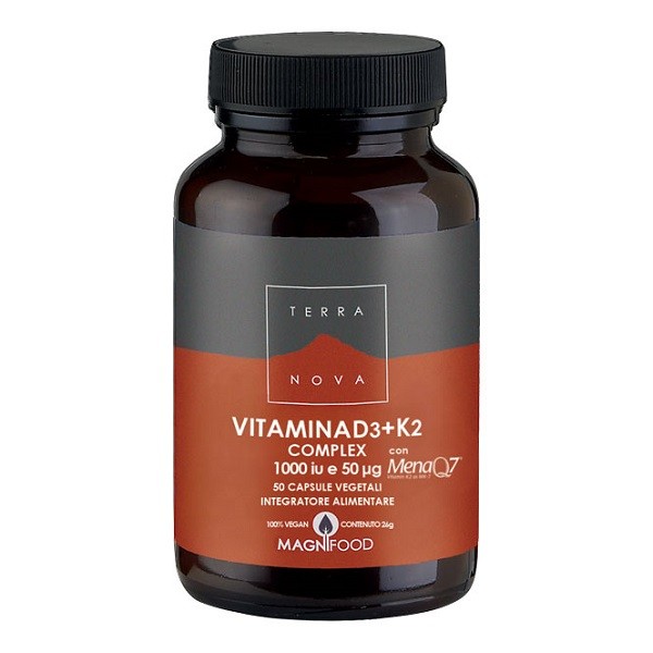 TERRANOVA VITAMINA D3+K2 50CPS