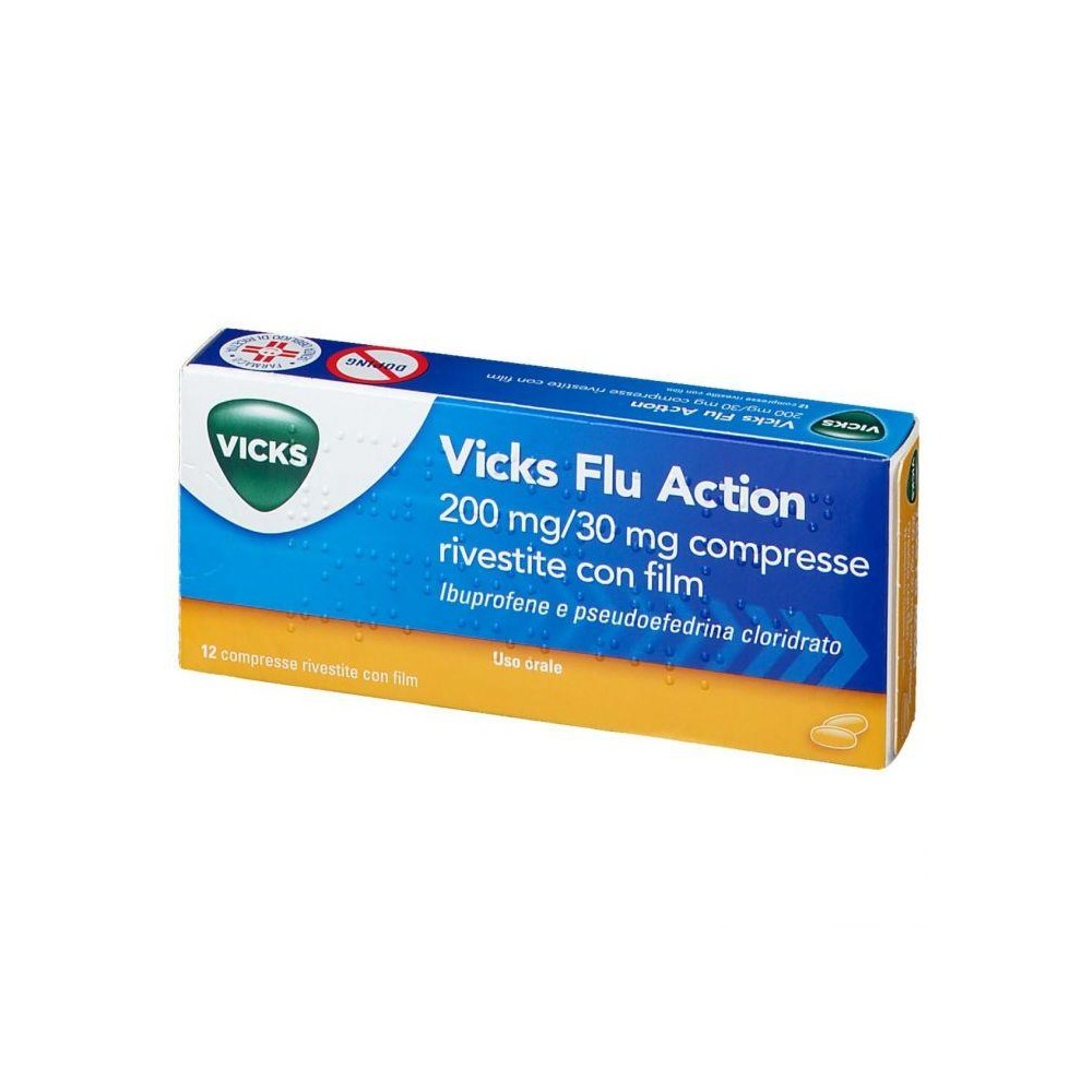 VICKS FLU ACTION%12CPR200+30MG