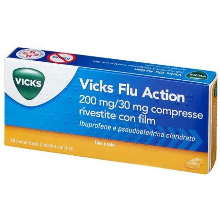 VICKS FLU ACTION%12CPR200+30MG