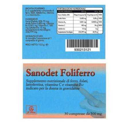 SANODET FOLIFERRO 30CPR