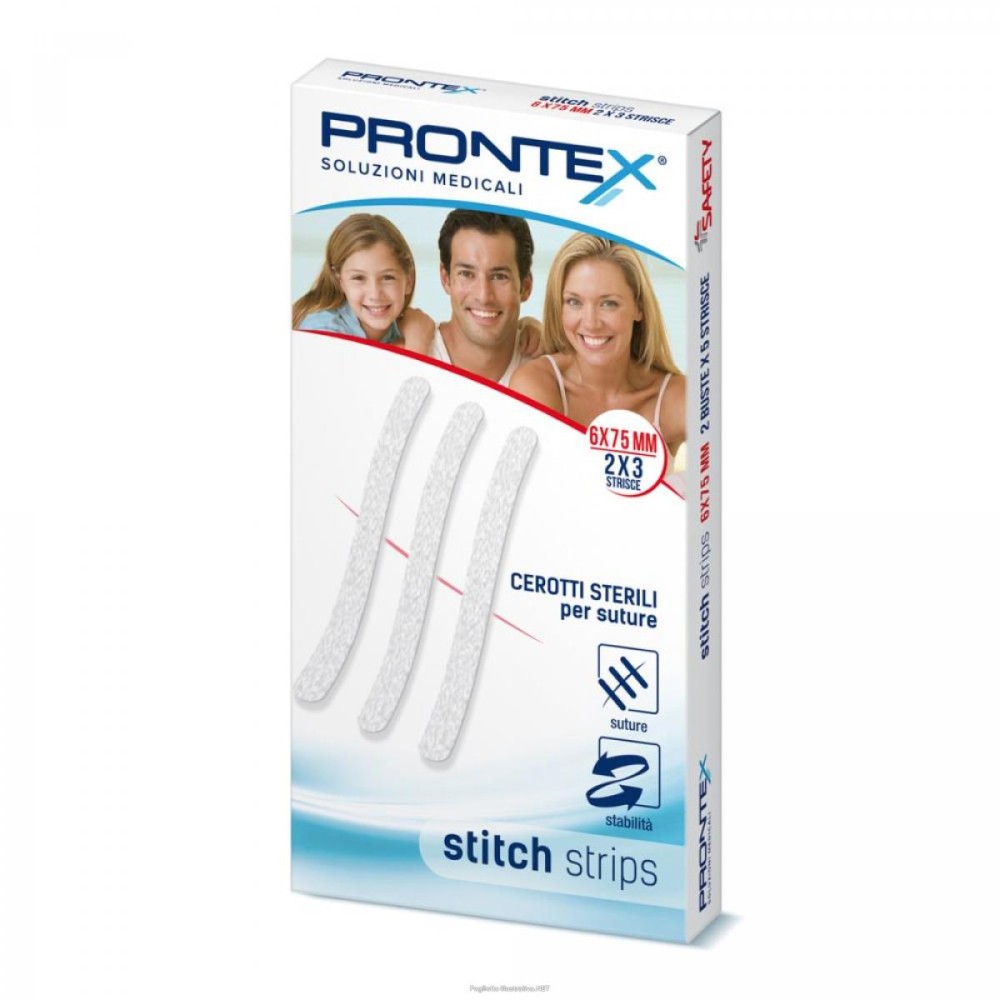 PRONTEX STITCH STRIPS 6X75 10P