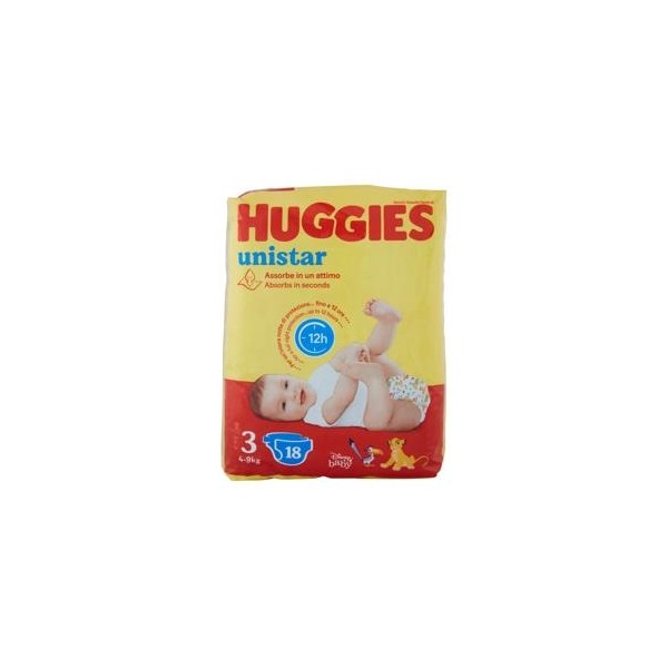 HUGGIES UNISTAR BASE 3 4X18PZ