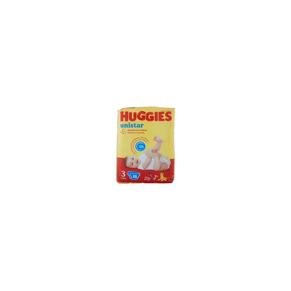HUGGIES UNISTAR BASE 3 4X18PZ