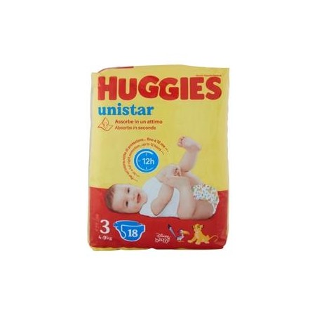 HUGGIES UNISTAR BASE 3 4X18PZ