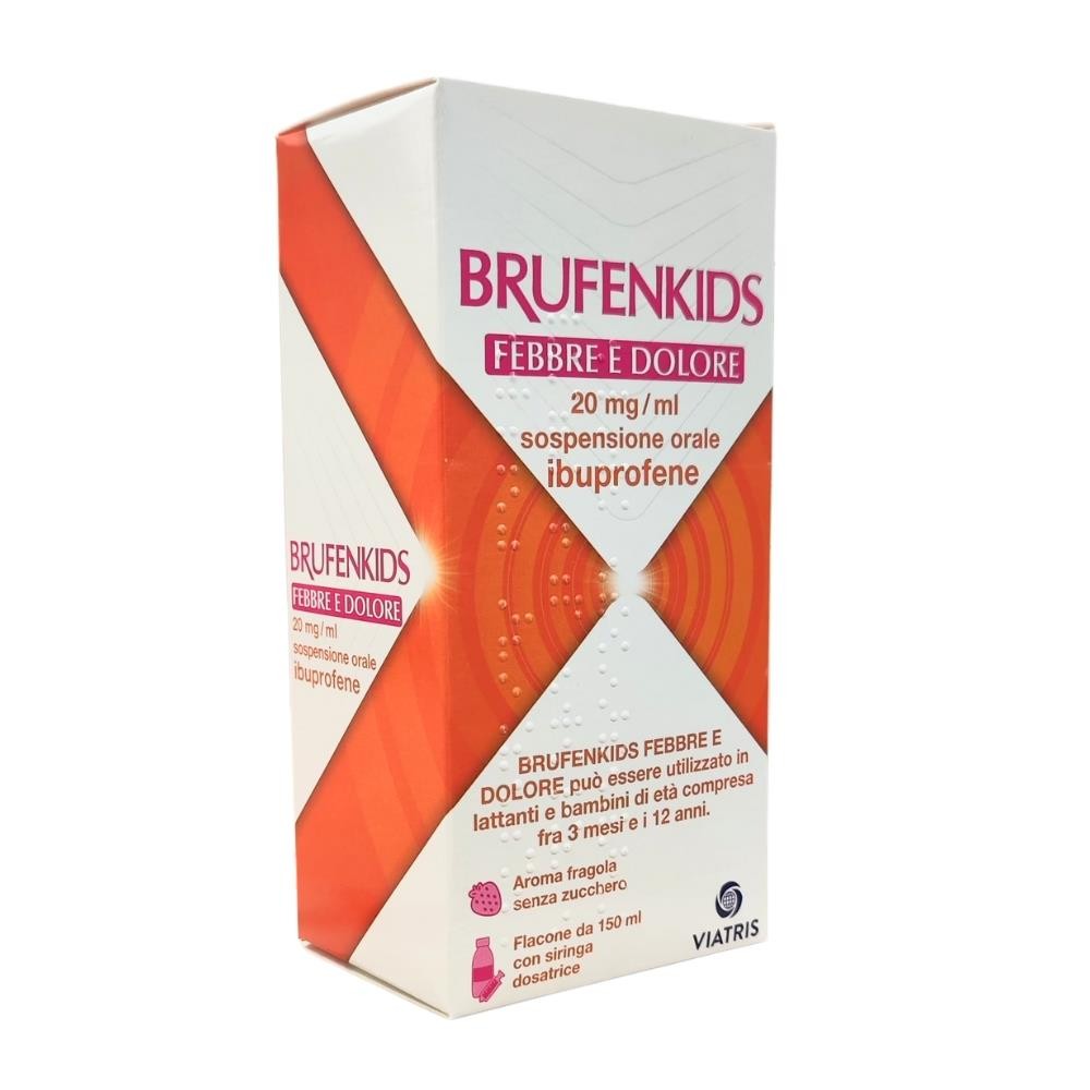 BrufenKids Febbre e Dolore Sospensione Orale 150ml Gusto Fragola