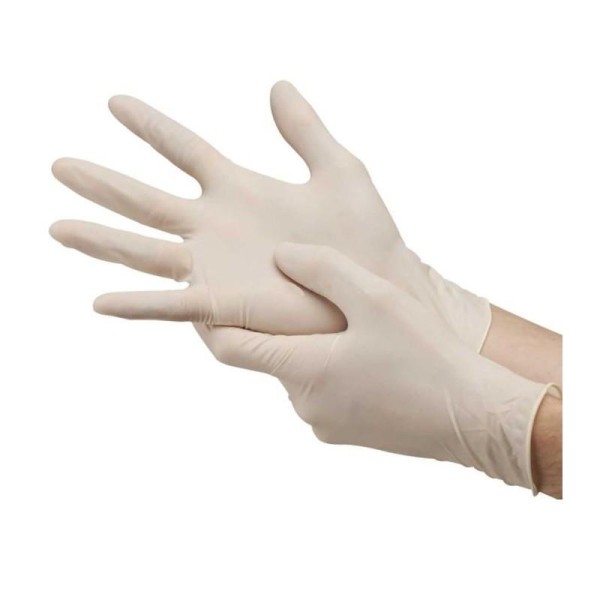 GUANTI LATTICE S/POLV M 100PZ