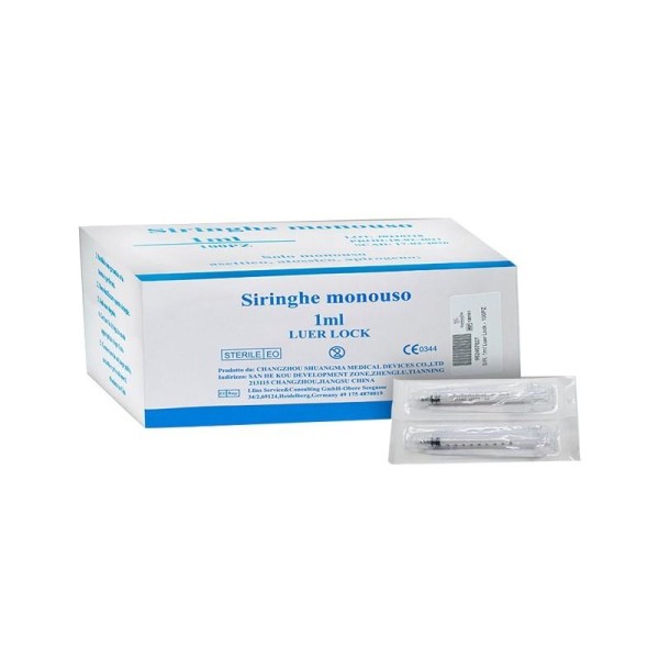 SIRINGA 1ML G25 LUER LOCK 100P