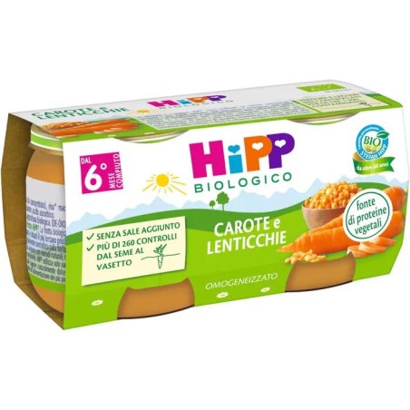 HIPP BIO OMOG CAROTE/LENT2X80G
