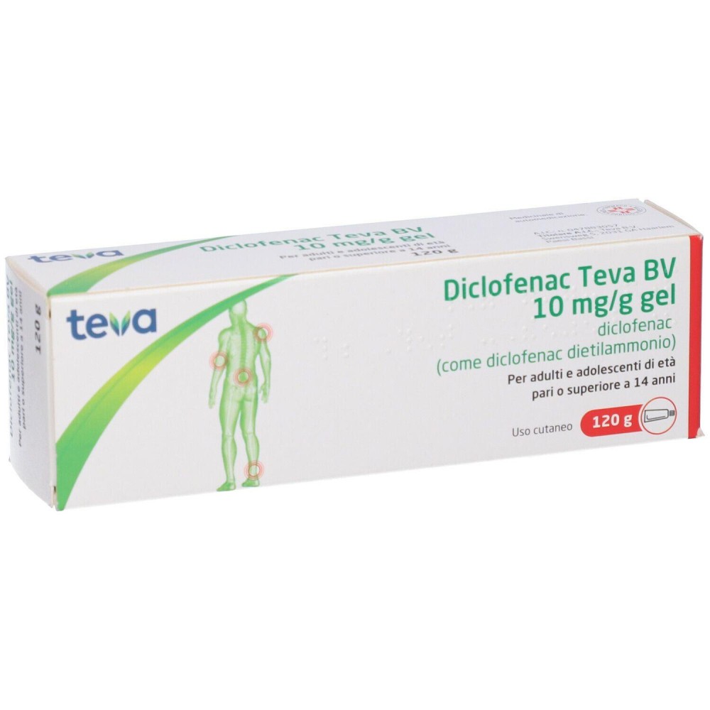 DICLOFENAC TEVA%GEL120G 10MG/G
