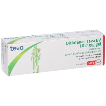 DICLOFENAC TEVA%GEL120G 10MG/G