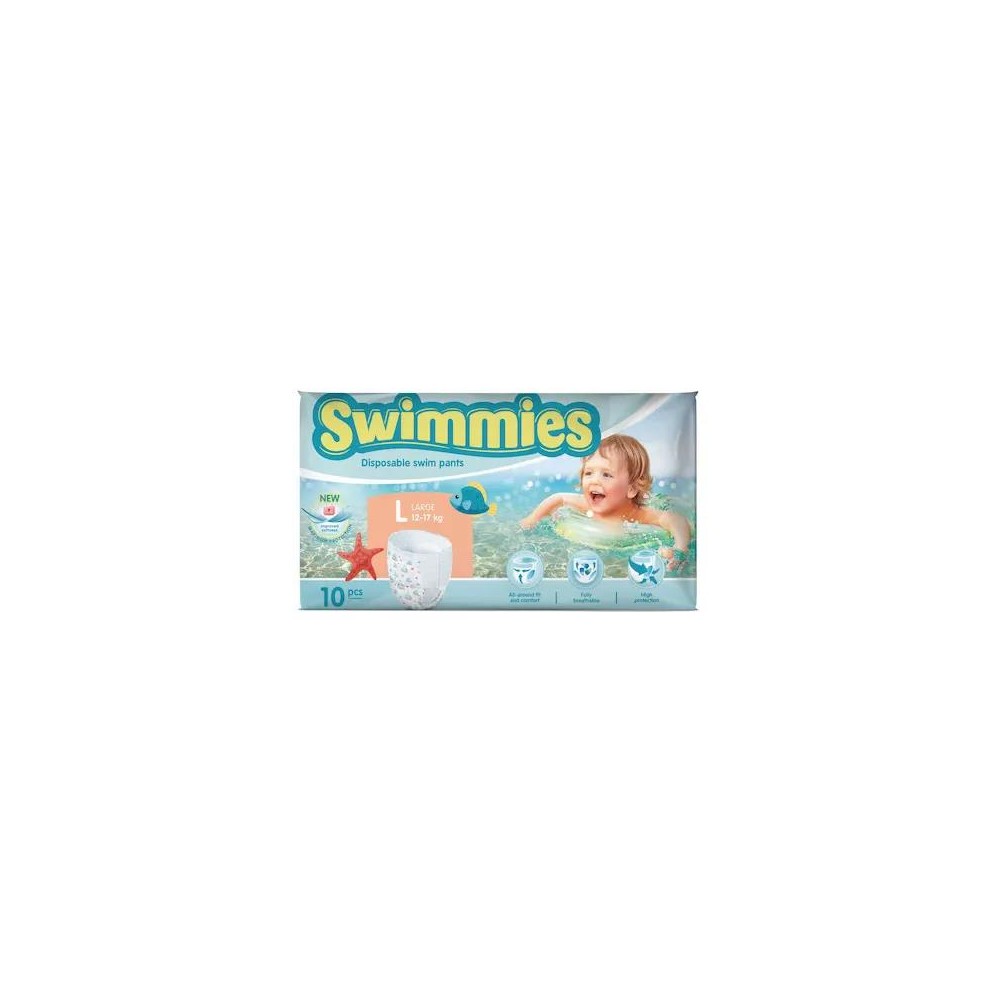 SWIMMIES PANTS SP LARGE 10PZ