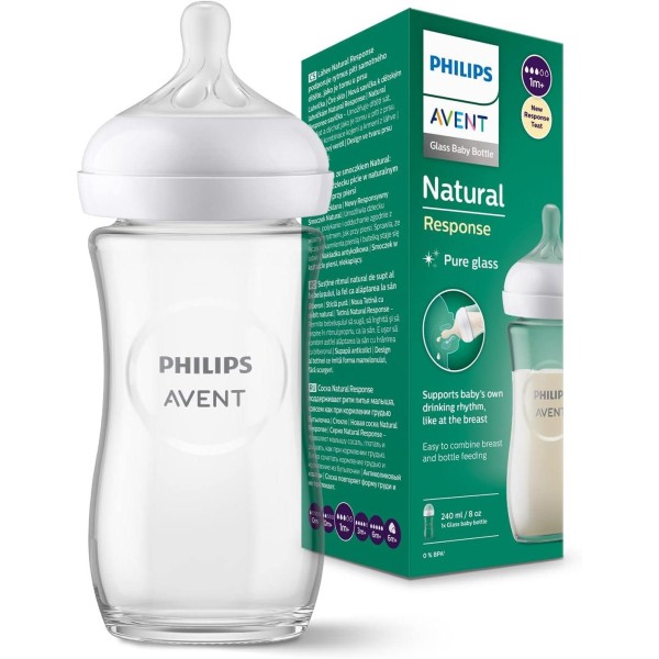 AVENT BIB NAT 3,0 VETRO 240ML
