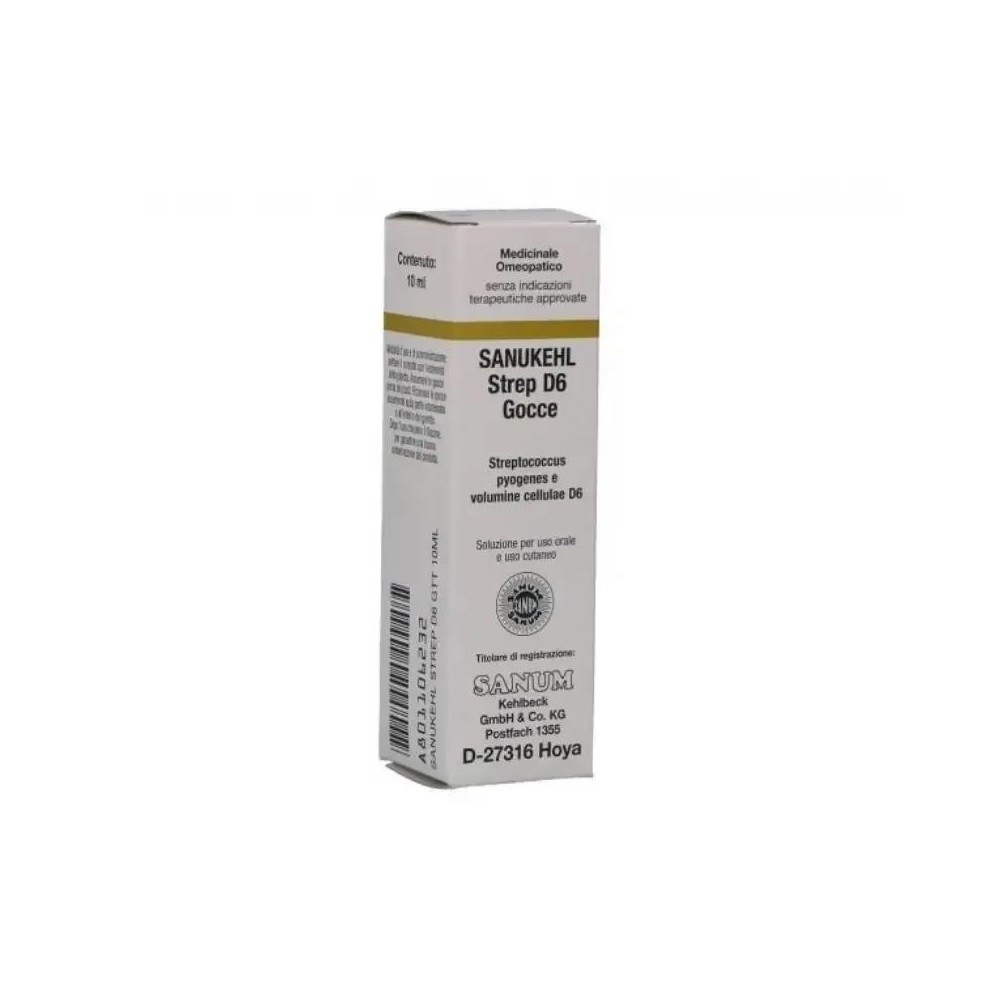 SANUKEHL STREP D6 GTT 10ML