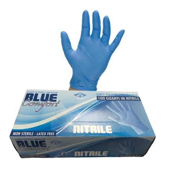 GUANTO NITRILE BL S/TALCO S10P