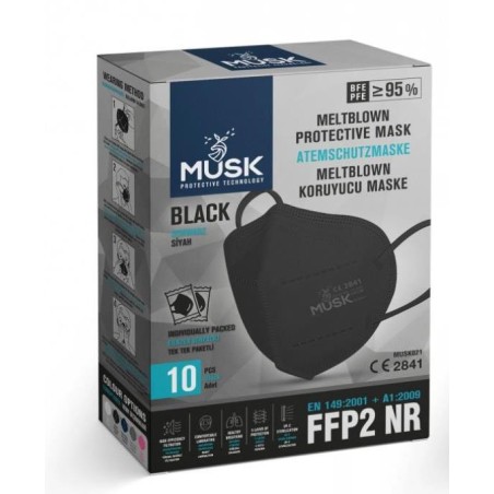 MUSK MASCHERINA FFP2 BLACK10PZ
