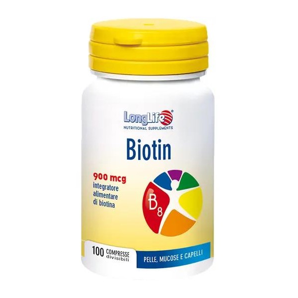 LONGLIFE BIOTIN 900MCG 100CPR