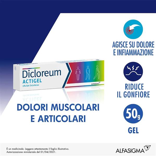 DICLOREUM ACTIGEL%GEL 50G 1%