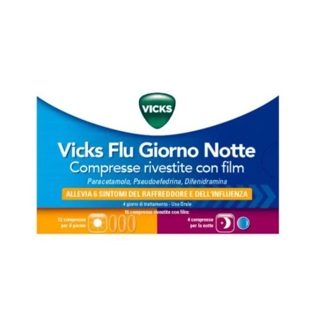 VICKS FLU GIORNO NOTTE%12+4CPR