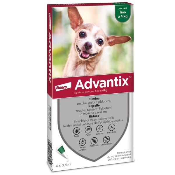 ADVANTIX SPOT ON%4PIP 0-4KG